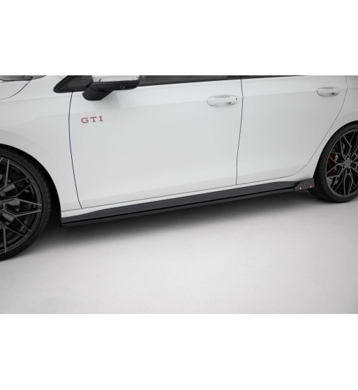 Side skirt diffusers V.2 + Flaps for Volkswagen Golf GTI / GTE / GTI Clubsport / GTD / R-Line Mk8