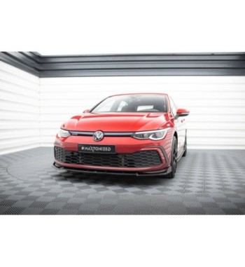 Front splitter V.3 + Flaps for Volkswagen Golf GTI / GTE / GTD / R-Line Mk8