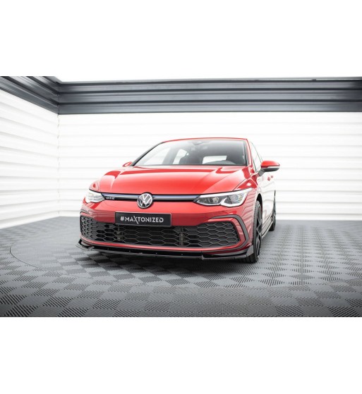 Front splitter V.3 + Flaps for Volkswagen Golf GTI / GTE / GTD / R-Line Mk8