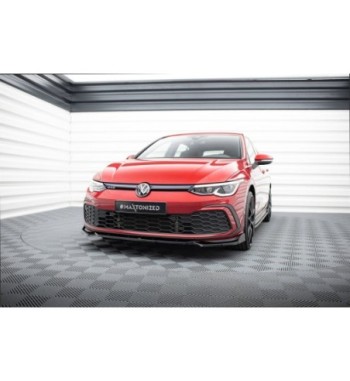 Front splitter V.2 + Flaps for Volkswagen Golf GTI / GTE / GTD / R-Line Mk8