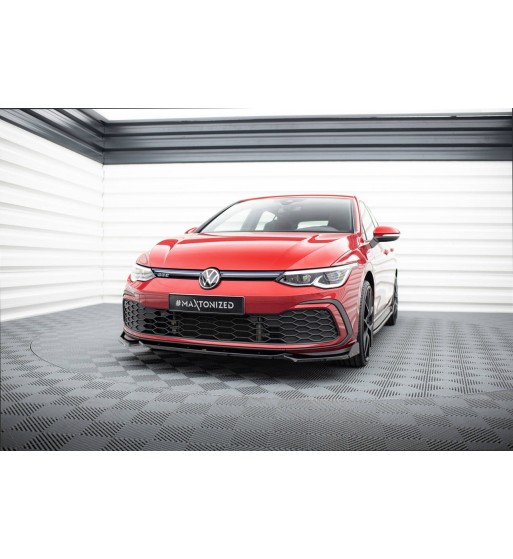 Front splitter V.2 + Flaps for Volkswagen Golf GTI / GTE / GTD / R-Line Mk8