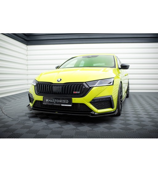 Front splitter V.2 + Flaps for Skoda Octavia RS Mk4