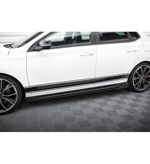 Side skirt diffusers V.2 + Flaps for Hyundai I30 N / N-Line Hatchback / Fastback Mk3 / Mk3 Facelift