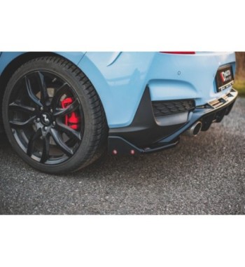 Splitter laterali posteriori V.6 + Flap per Hyundai I30 N Mk3 Hatchback