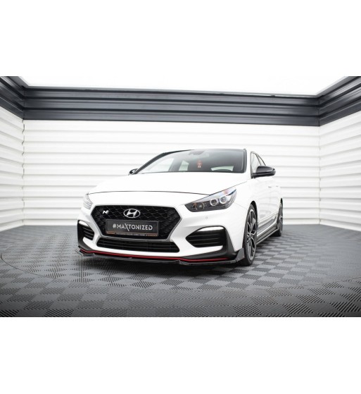 Front splitter V.5 + Flaps for Hyundai I30 N Mk3 Hatchback/Fastback