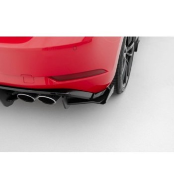 Street Pro Splitter laterali posteriori + Flap per Volkswagen Golf Mk7 R Facelift