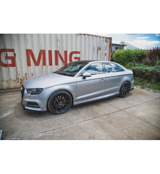 Side skirt diffusers V.2 for Audi S3 / A3 S-Line Sedan 8V Facelift