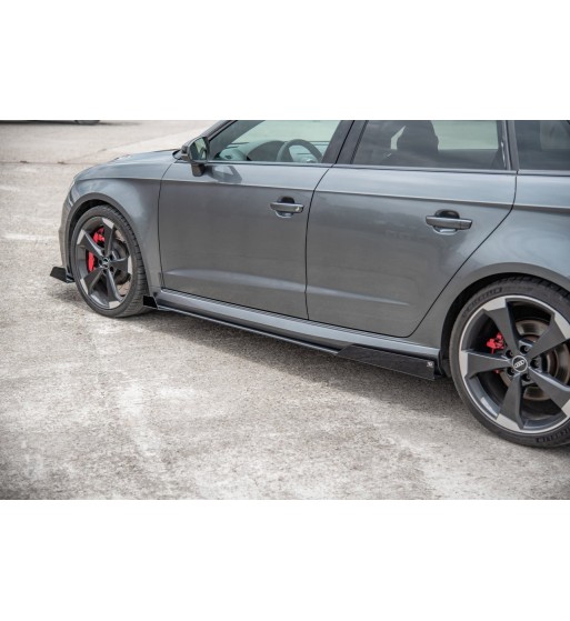 Street Pro Side skirt diffusers + Flaps for Audi RS3 8V Sportback