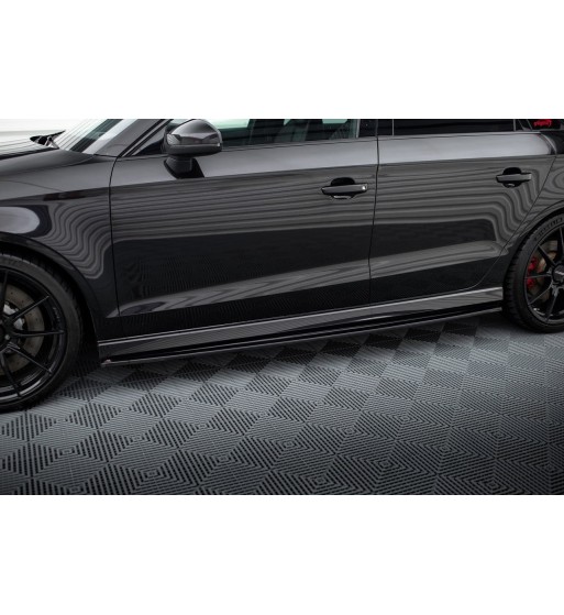 Side skirt diffusers for Audi RS3 Sedan 8V Facelift