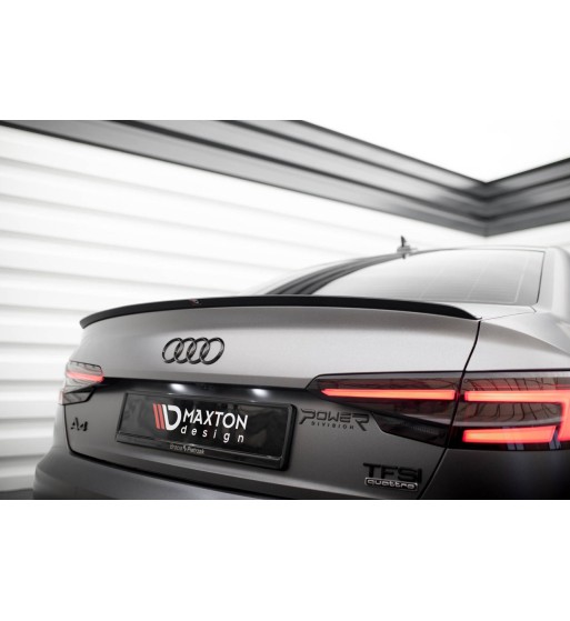 Spoiler extension V.2 for Audi S4 / A4 Standard / S-Line / Competition Sedan B9 / B9 Facelift