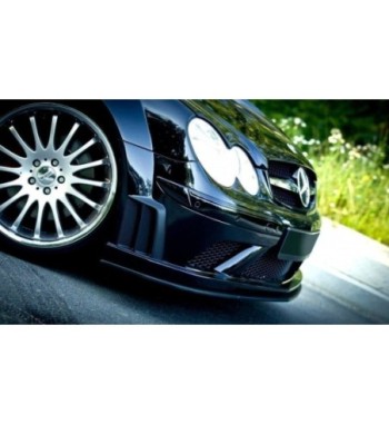 Front splitter for Mercedes CLK W209 Black (SL Black Series LOOK)