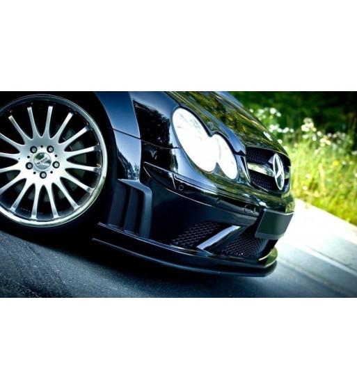Front splitter for Mercedes CLK W209 Black (SL Black Series LOOK)