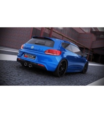 Rear valance for Volkswagen Scirocco 3R with two cut-outs for the exhaust system