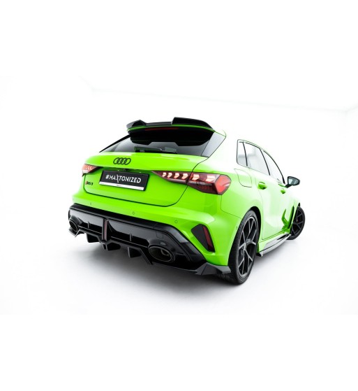 Diffusore posteriore con alette verticali V.1 per Audi RS3 Sportback 8Y Facelift