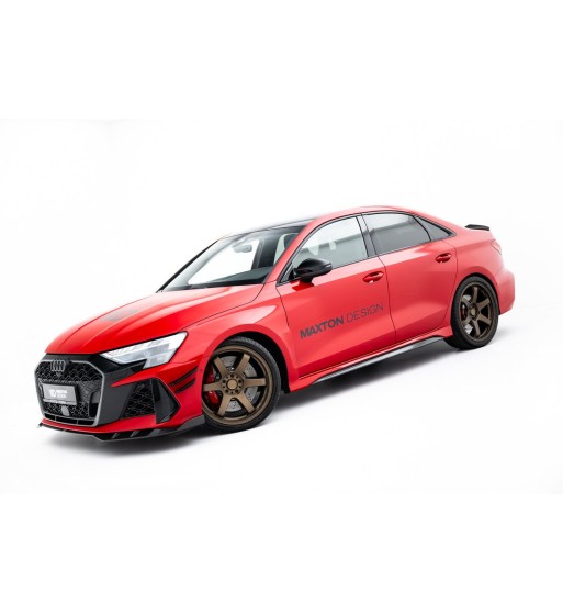Carbonio preimpregnato Minigonne laterali V.2 per Audi RS3 Sedan 8Y Facelift