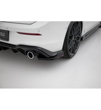 Splitter laterali posteriori V.4 + Flap per Volkswagen Golf GTI / GTE Mk8 Passt nur con: VW-GO-8-GTI-RS2