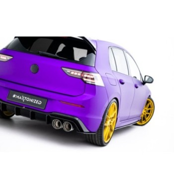 Street Pro Splitter laterali posteriori V.2 per Volkswagen Golf R Hatchback Mk8 / Mk8 Facelift Passt nur con: VW-GO-8-R-RS2G