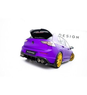 Diffusore posteriore con alette verticali V.2 per Volkswagen Golf R Hatchback Mk8 / Mk8 Facelift