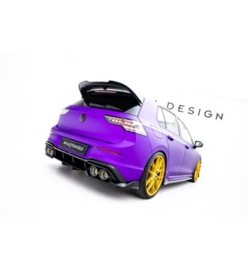 Diffusore posteriore con alette verticali V.1 per Volkswagen Golf R Hatchback Mk8 / Mk8 Facelift