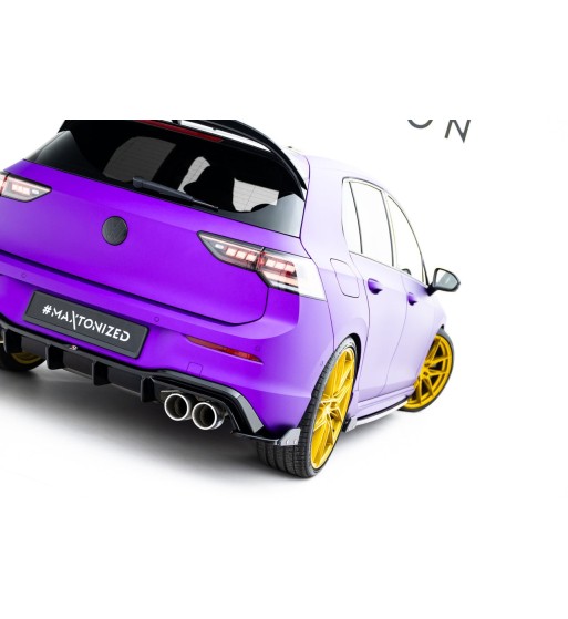 Splitter laterali posteriori V.6 + Flap per Volkswagen Golf R Hatchback Mk8 Facelift Passt nur con: VW-GO-8-R-RS2G