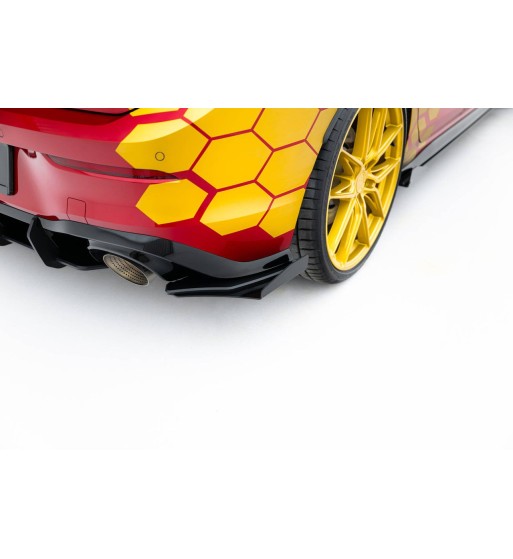 Street Pro Splitter laterali posteriori + Flap per Volkswagen Golf GTI Clubsport Mk8 Facelift
