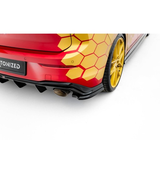 Splitter laterali posteriori V.4 per Volkswagen Golf GTI Clubsport Mk8 Facelift