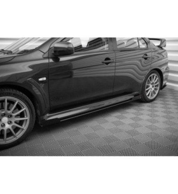 Street Pro Side skirt diffusers + Flaps for Mitsubishi Lancer EVO X