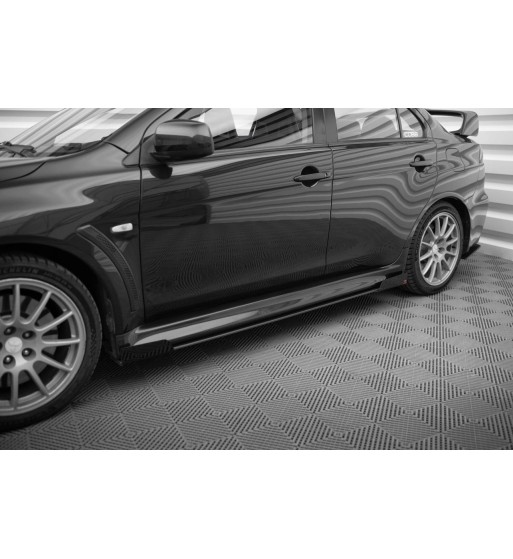 Street Pro Side skirt diffusers + Flaps for Mitsubishi Lancer EVO X