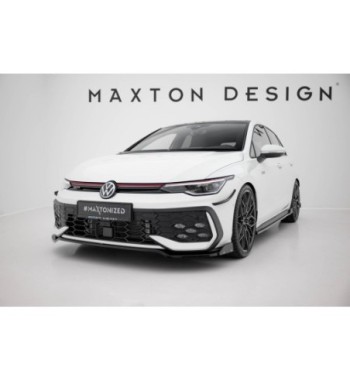 Front splitter V.3 + Flaps for Volkswagen Golf GTI / GTE / R-Line Mk8 Facelift