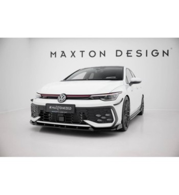 Front splitter V.2 + Flaps for Volkswagen Golf GTI / GTE / R-Line Mk8 Facelift