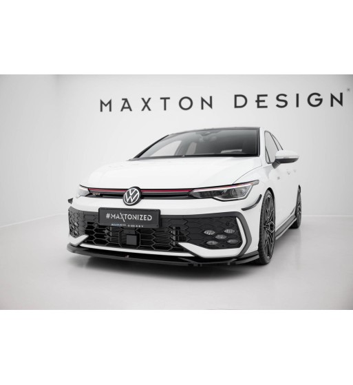 Front splitter V.4 for Volkswagen Golf GTI / GTE / R-Line Mk8 Facelift