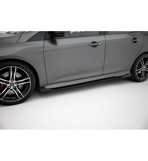 Street Pro Side skirt diffusers + Flaps for Ford Focus ST Mk3 Facelift