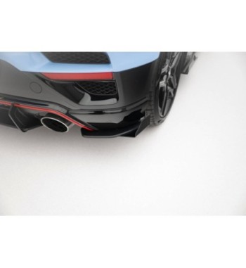 Street Pro Splitter laterali posteriori + Flap per Hyundai Veloster N Mk2