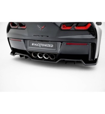 Zentrale Hinten Splitter (mit einem vertikalem balken) passend für Chevrolet Corvette Z06 C7