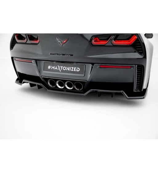 Zentrale Hinten Splitter (mit einem vertikalem balken) passend für Chevrolet Corvette Z06 C7