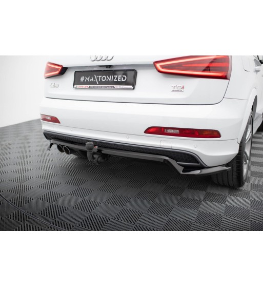 Diffusore posteriore con alette verticali per Audi Q3 S-line 8U