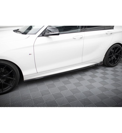 Side skirt diffusers V.4 + Flaps for BMW 1 M-Pack / M140i F20 Facelift