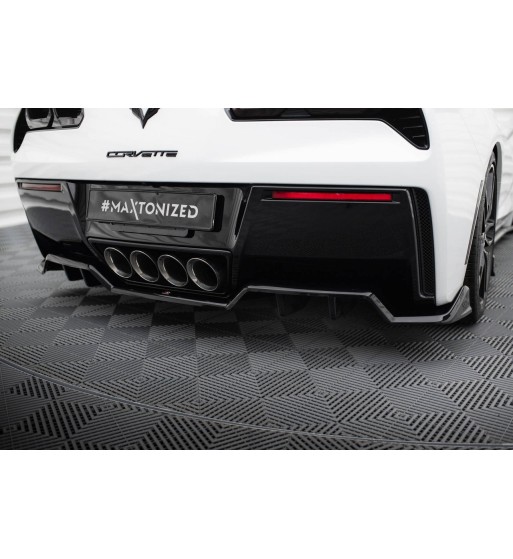 Zentrale Hinten Splitter (mit einem vertikalem balken) passend für Chevrolet Corvette C7