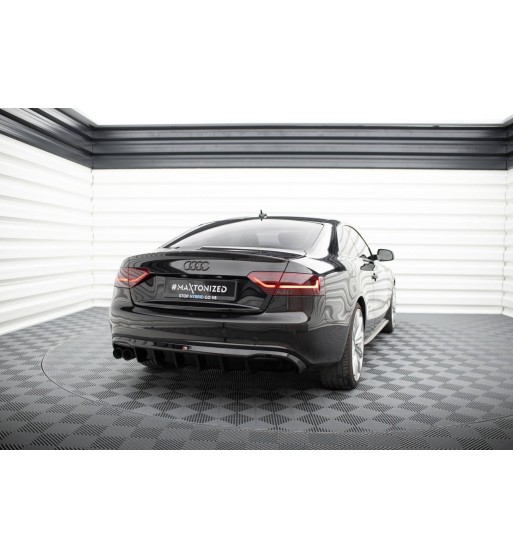 Rear valance for Audi A5 Coupe / Cabrio S-Line 8T (twin exhaust outlets on one side)