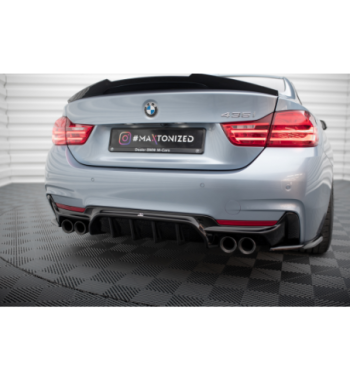 Heckansatz passend für BMW 4 Coupe / Gran Coupe / Cabrio M-Pack F32 / F36 / F33 (Version mit Doppelauspuff auf beiden Seiten)