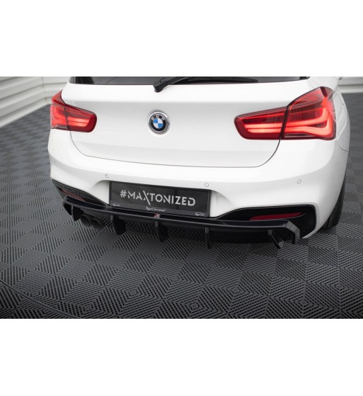 Heckansatz V.3 passend für BMW 1 M-Pack F20 Facelift (Einseitige Doppelauspuffversion)