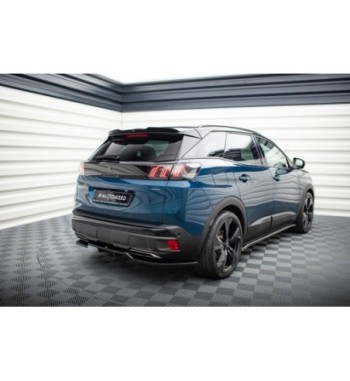 Rear diffuser with vertical fins for Peugeot 3008 GT-Line Mk2 Facelift