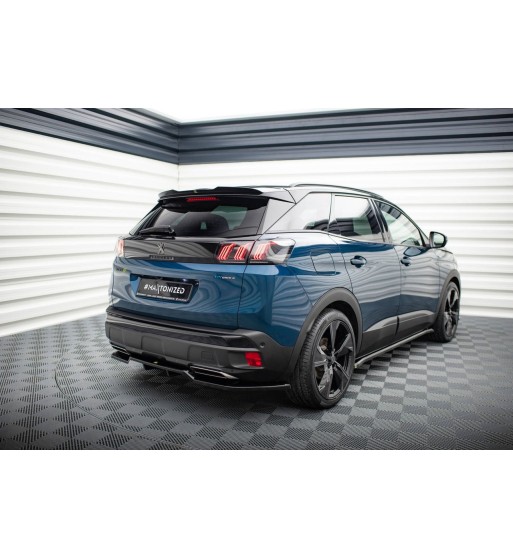Rear diffuser with vertical fins for Peugeot 3008 GT-Line Mk2 Facelift