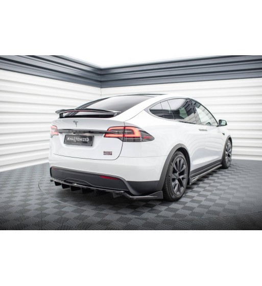 Diffusore posteriore con alette verticali per Tesla Model X Mk1 Facelift