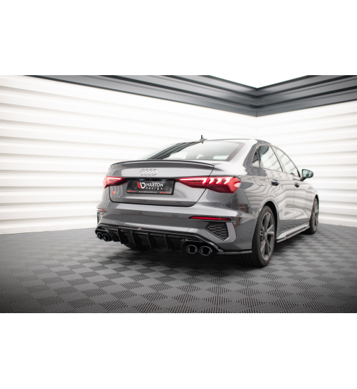Rear valance with dummy exhaust tips for Audi A3 S-Line Sedan 8Y