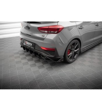 Splitter laterali posteriori V.4 + Flap per Hyundai I30 N Hatchback Mk3 Facelift