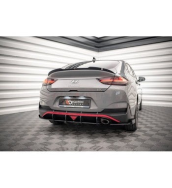 Street Pro Splitter laterali posteriori + Flap per Hyundai I30 Fastback N-Line Mk3 Facelift