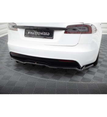 Diffusore posteriore con alette verticali V.2 per Tesla Model S Plaid Mk1 Facelift