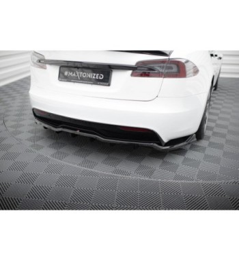 Diffusore posteriore con alette verticali V.1 per Tesla Model S Plaid Mk1 Facelift