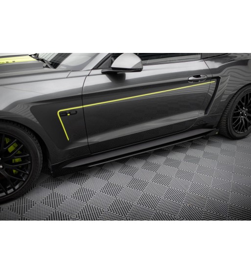 Street Pro Side skirt diffusers + Flaps for Ford Mustang GT Mk6